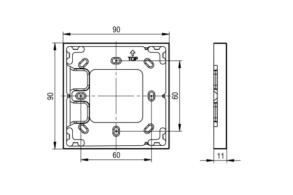 Montageframe enkel Antraciet