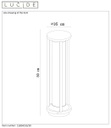 CADIX - Sokkellamp Buiten - Ø 16 cm - 1xE27 - IP65 - Zwart