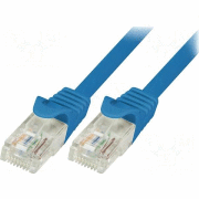 Patch cord U/UTP CAT6 CCA PVC blauw 0,5m