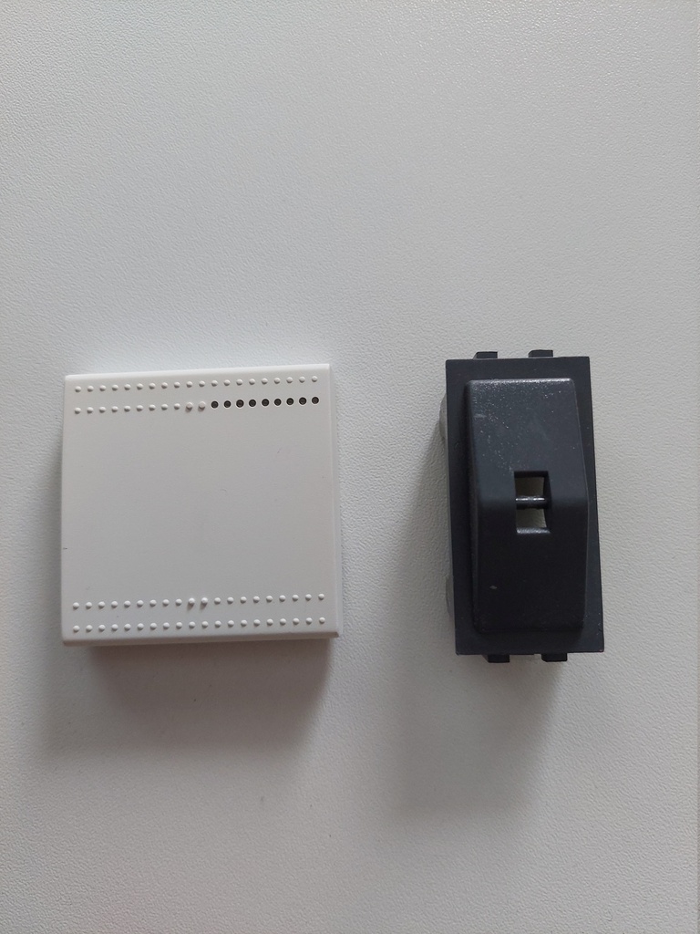 Light - Verlichtbare toets 1 functie 2 modules wit bticino