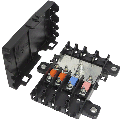 zekeringhouder met afdekking voor de MEGAVAL-serie