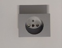 da Vinci Sterling centraal plaatje voor stopcontact met aarding en veiligheid, 28,5mm (gebruikt)