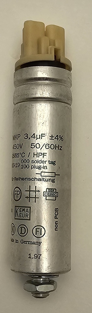 Condensator MPK 5,3µF 450VAC Ø25x85mm m8 ±4%  508/60Hz (kopie)