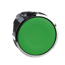KOP DRUKKNOP VERZONKEN GROEN VERCHROOMDE KRAAG DIAM.22MM 