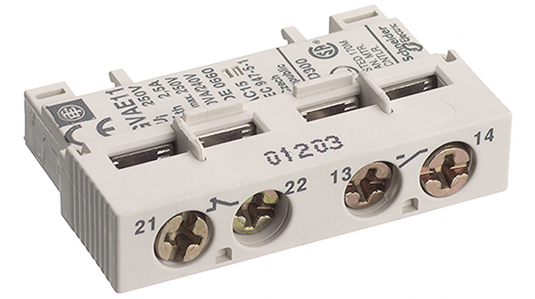 Motorbeveiligingsschakelaars hulpcontact - 1 NO + 1 NC voorijlend bij openen (kopie)