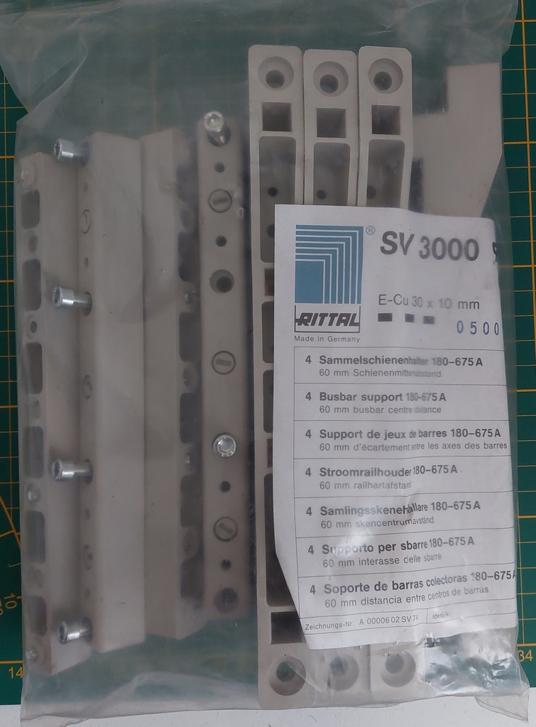 stroomrail houder 180- 675A, 60mm railhartafstand