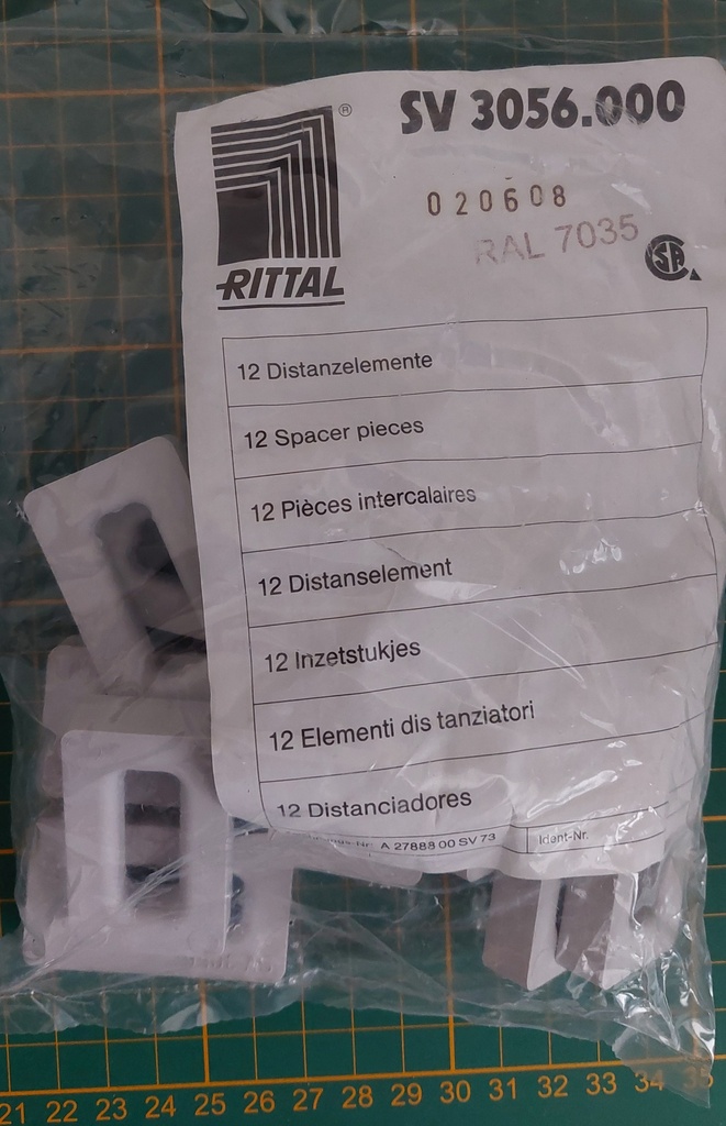 afstandshouders voor 3055000 raildrager 60x10mm set.12st