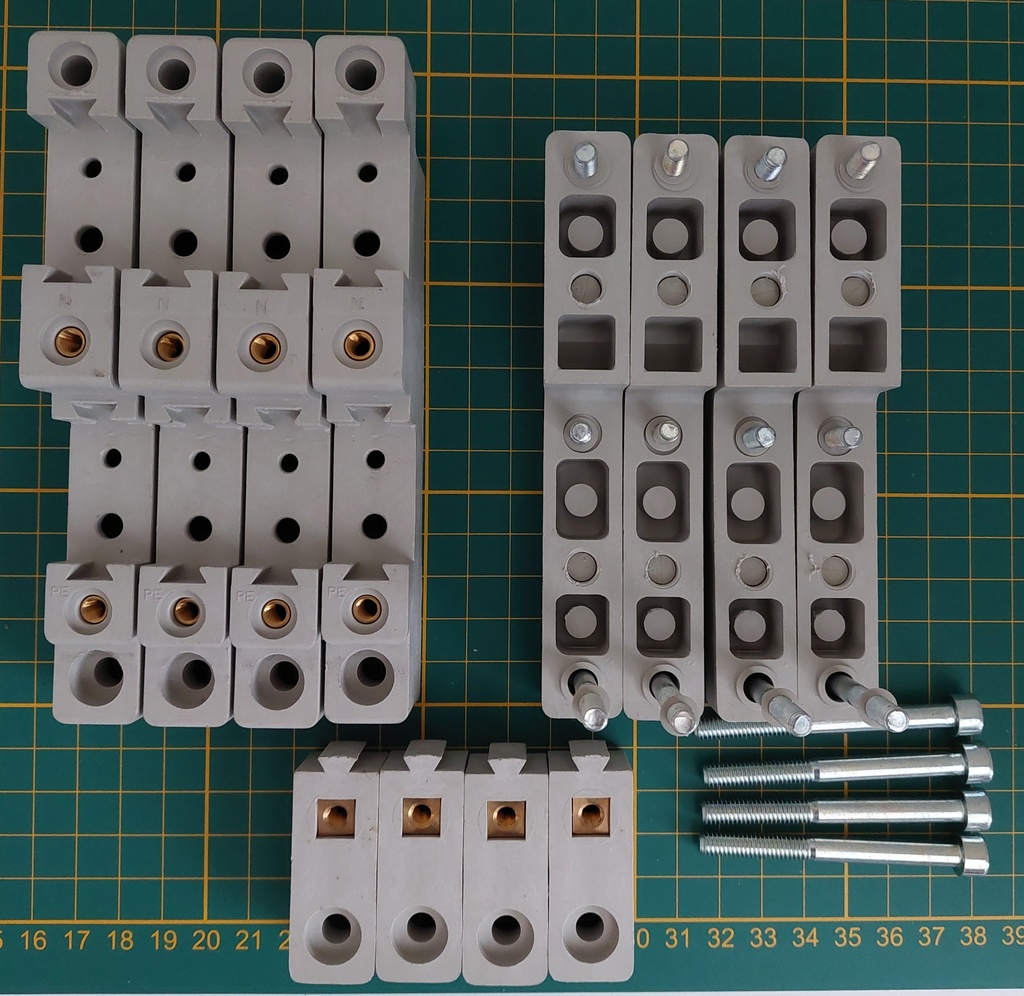 stroomrail houder N/PE , E-Cu 30x10mm