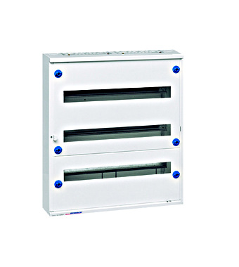 Modul 160 Inbouwkast 3x24MOD met glazen deur IP30