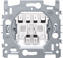 [170-02605 17002605] SOKKEL VOOR DUBBELE WISSELSCHAKELAAR, 10 AX/250 VAC, INSTEEKKLEMMEN
