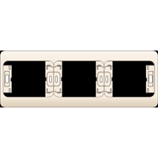 PR20 crème afdekplaat 3 horizontal centerafstand 71mm