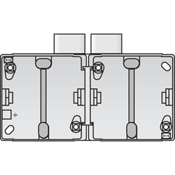[13-848-02] hydro 55  opbouw tweevoudige doos verticaal met 1 ingang (kopie)