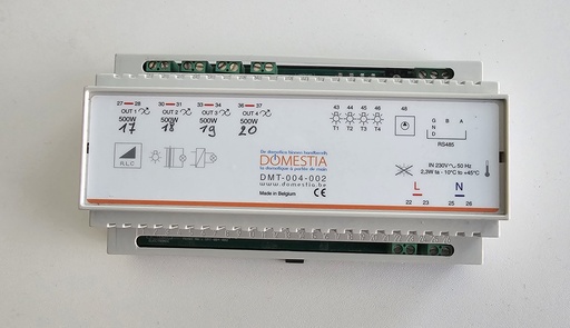 [DMT-004-002-01] Domestia - Uitbreidingsmodule met 4 afstandsgedimde uitgangen (4x500W)  gebruikt