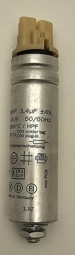 [245.003-19] Condensator MPK 3,4µF 450VAC Ø25x80mm m8 ±4%  50/60Hz