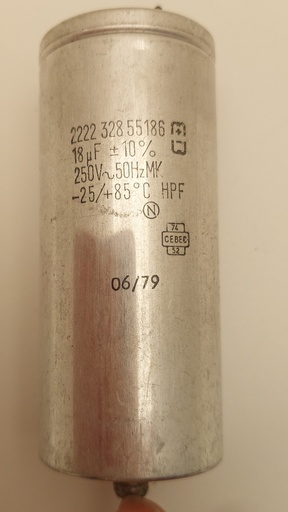 [222232855186] Condensator LFB MP 3,6µF 450VAC Ø25x80mm m8 ±4% (kopie)