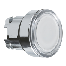 [ZB4BW313] KOP DRUKKNOP VERLICHT(LED) VERZONKEN WIT DIAM 22MM