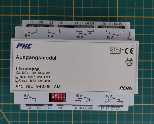 [940/10 AM] PEHA - Uitgangsmodule 230 V AC, DIAG, met 8x potentiaalvrjie uitgang (gebruikt)