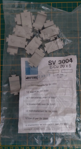[SV3004] 12 X insteekelementen voor SV 3000 E-CU 20x5 RAL 7035