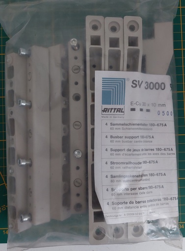 [sv3000] stroomrail houder 180- 675A, 60mm railhartafstand