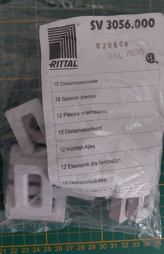 [sv3056] afstandshouders voor 3055000 raildrager 60x10mm set.12st