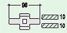 [858006 111042103160 4TBO858006C0300] 40x40 blok koper 10mm (kopie)