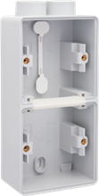 [700-84202  70084202] Spatwaterdichte opbouwdoos 2x verticaal 1x2ing M20 grijs hydro