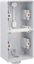 [700-84201 70084201] Spatwaterdichte opbouwdoos dubbel verticaal 1ingang M20 grijs hydro