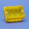 [503E] 	Inbouwdoos voor 3 modules - rechthoekig - geel - 106x71x52mm