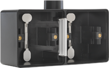 [761-84801	76184801] spatwaterdichte opbouwdoos 2x horizontaal 1 ing M20 zwart Hydro